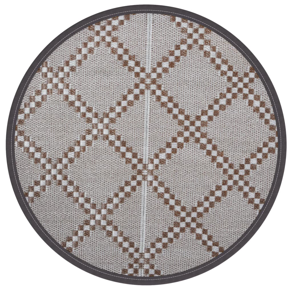 Maison Exclusive - Outdoor-teppich Arakil Braun Ø160 Cm Pp