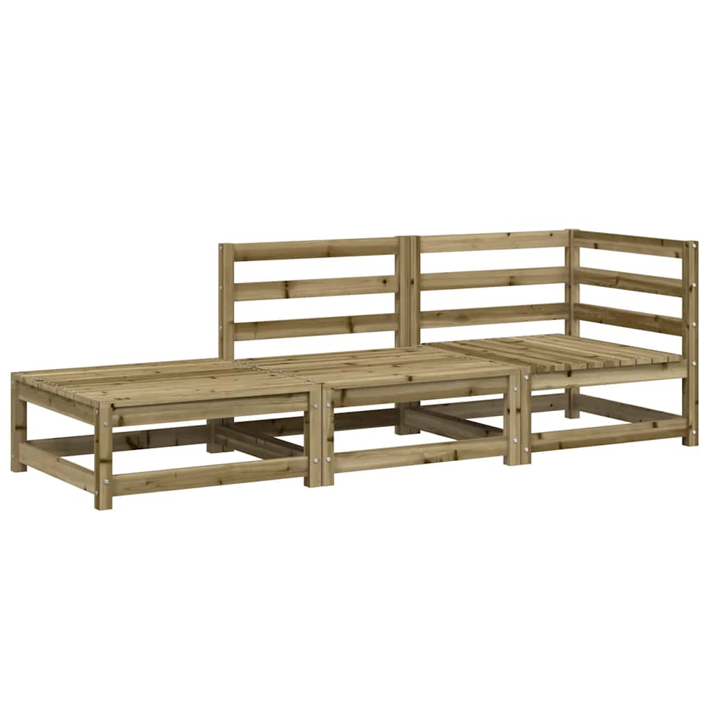 Maison Exclusive - Gartensofa Mit Hocker 2-sitzer Kiefernholz Imp