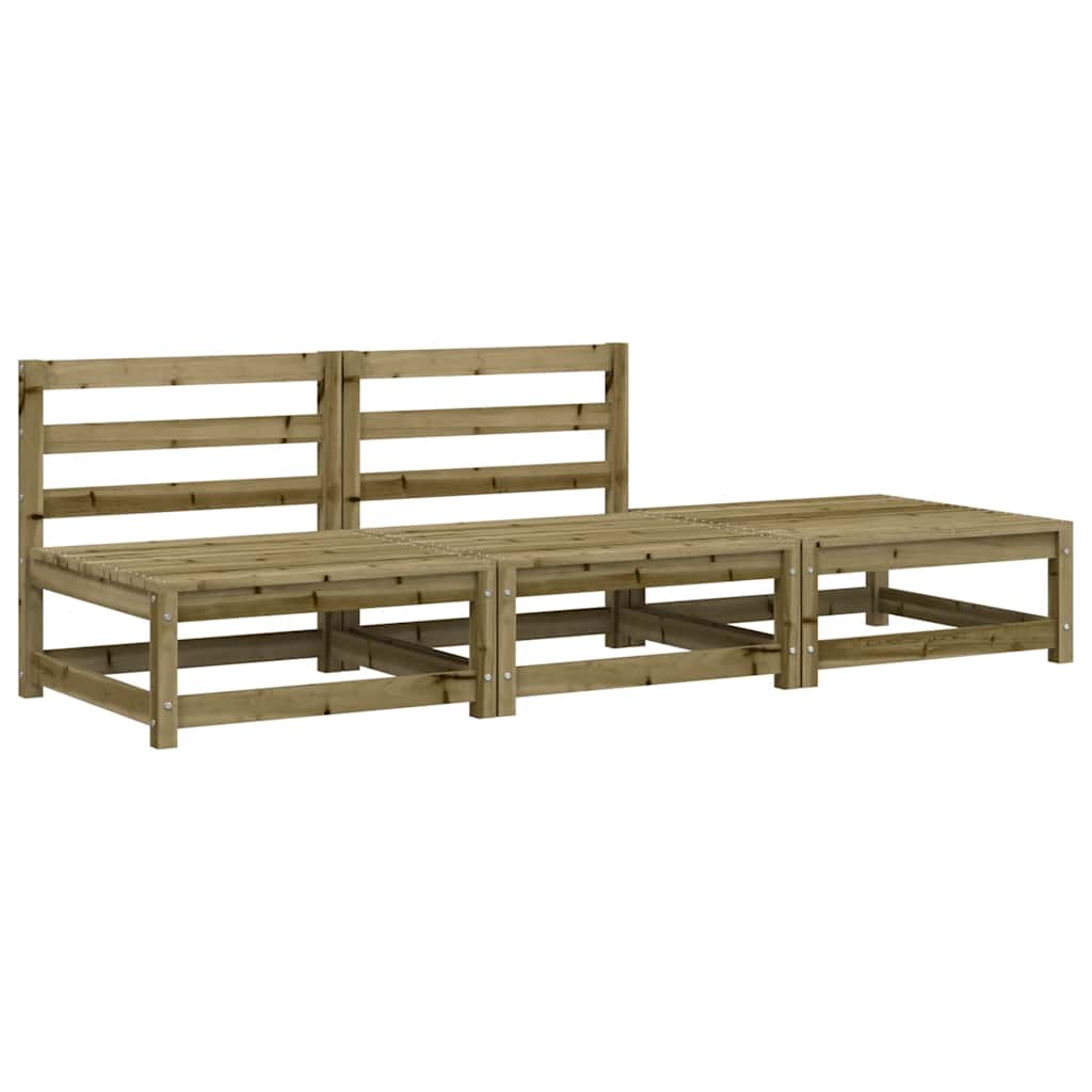 Maison Exclusive - Gartensofa Ohne Armlehnen Mit Hocker Kiefernho