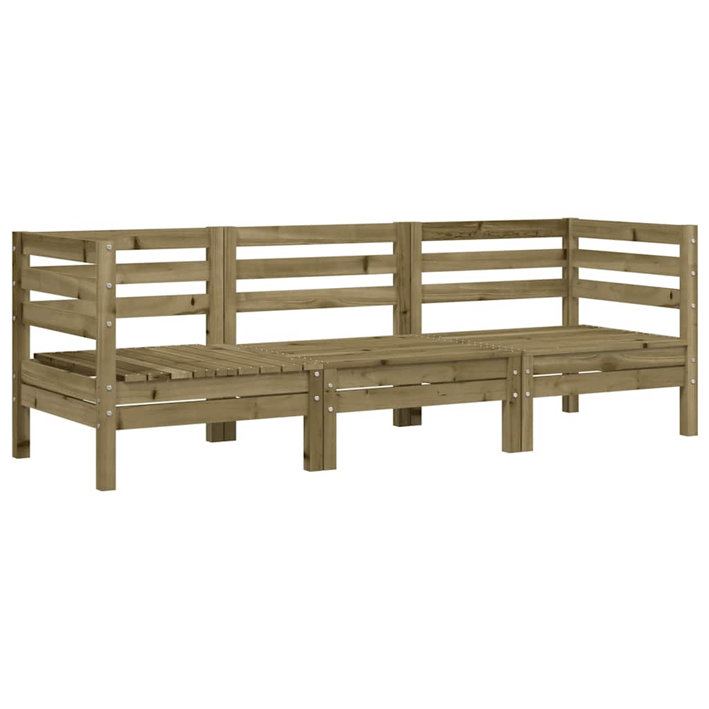 Maison Exclusive - Gartensofa 3-sitzer Kiefernholz Imprägniert