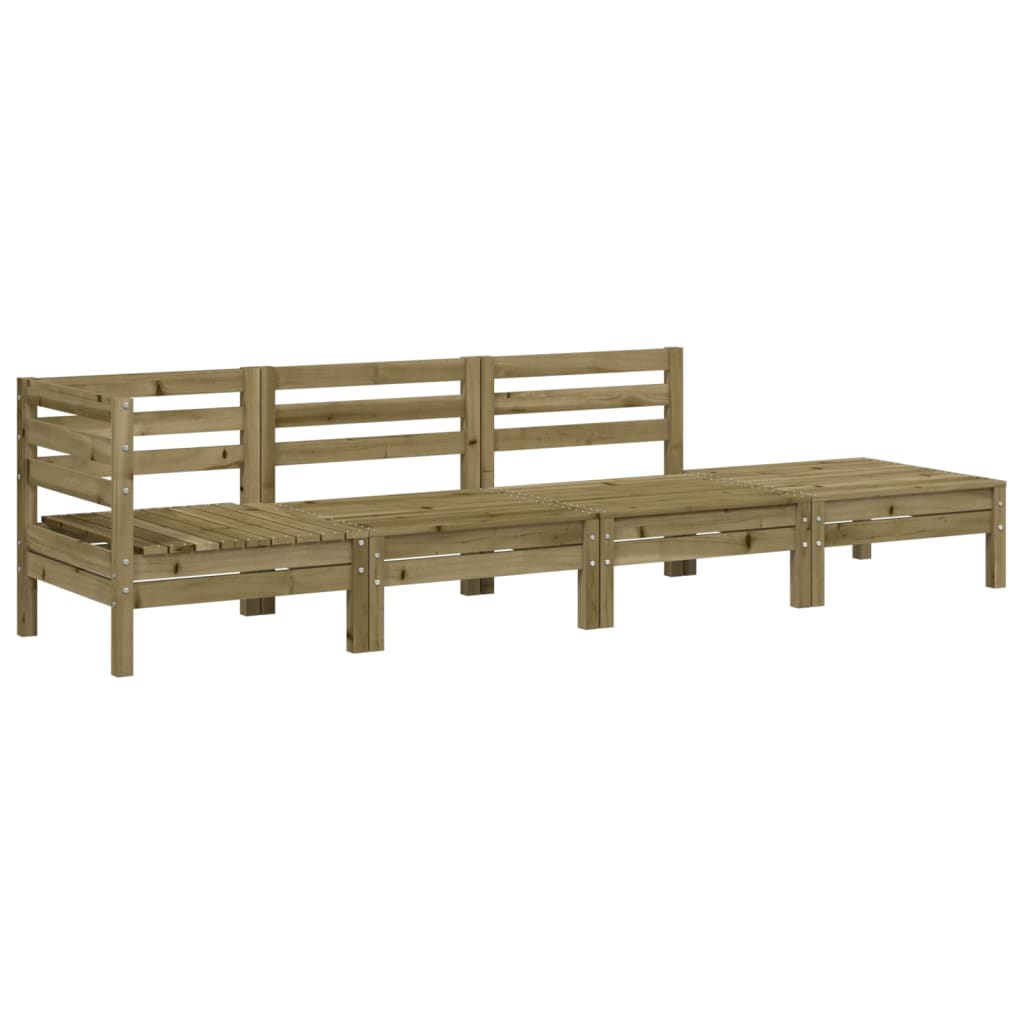 Maison Exclusive - Gartensofa 4-sitzer Kiefernholz Imprägniert