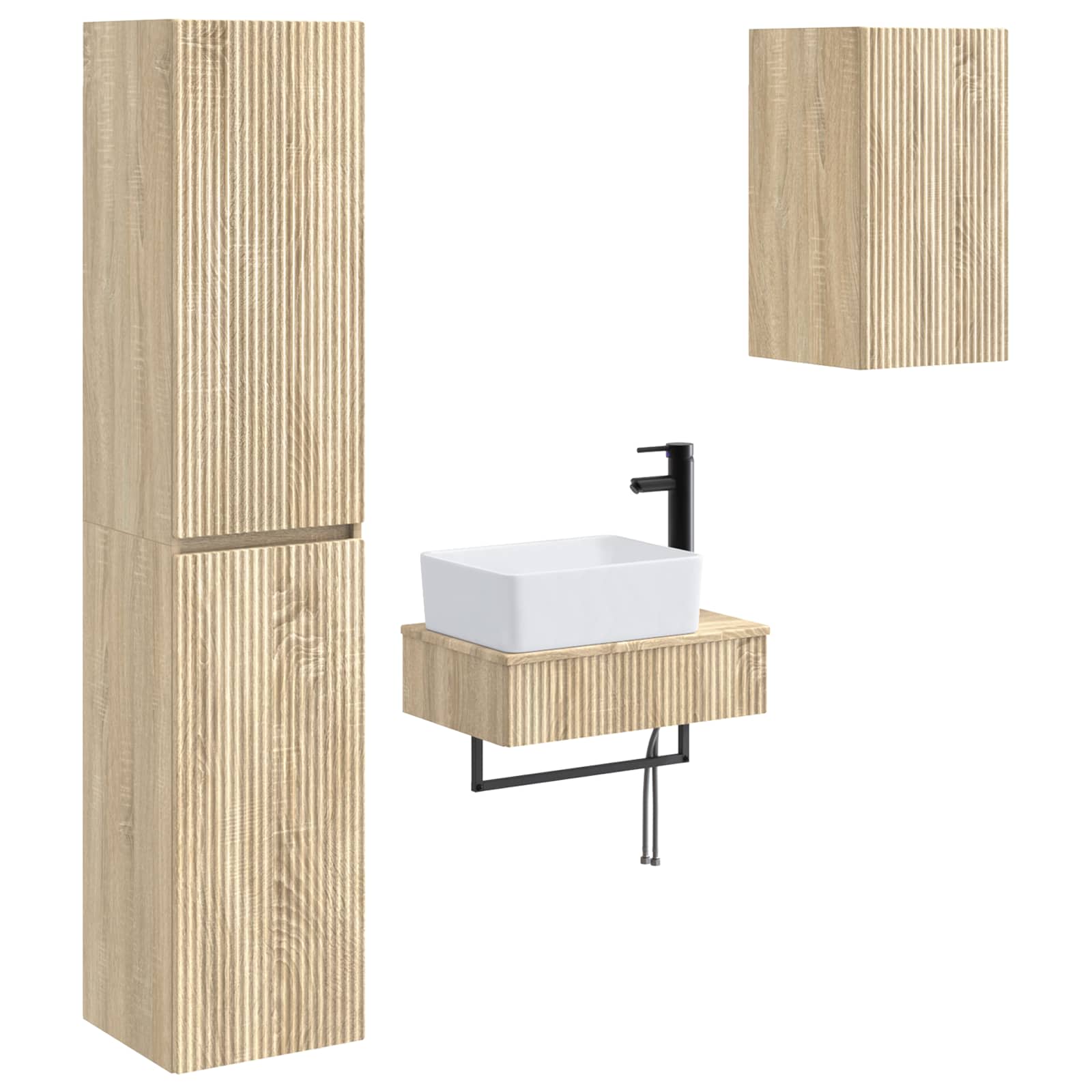 Maison Exclusive - Badezimmermöbel-set 3 Stk. Sonoma-eiche 33 X 3