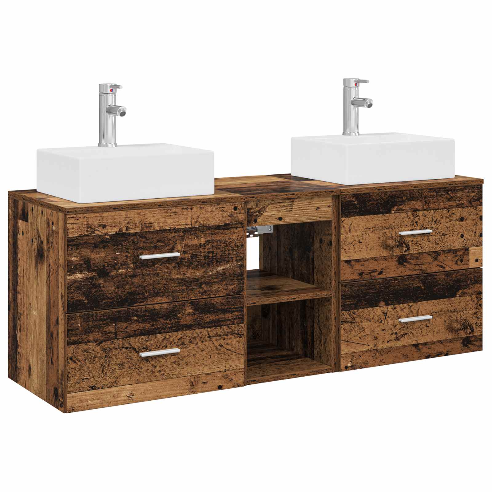 Maison Exclusive - Badezimmerschrank-set 3 Stk. Altholz 49,5 X 41