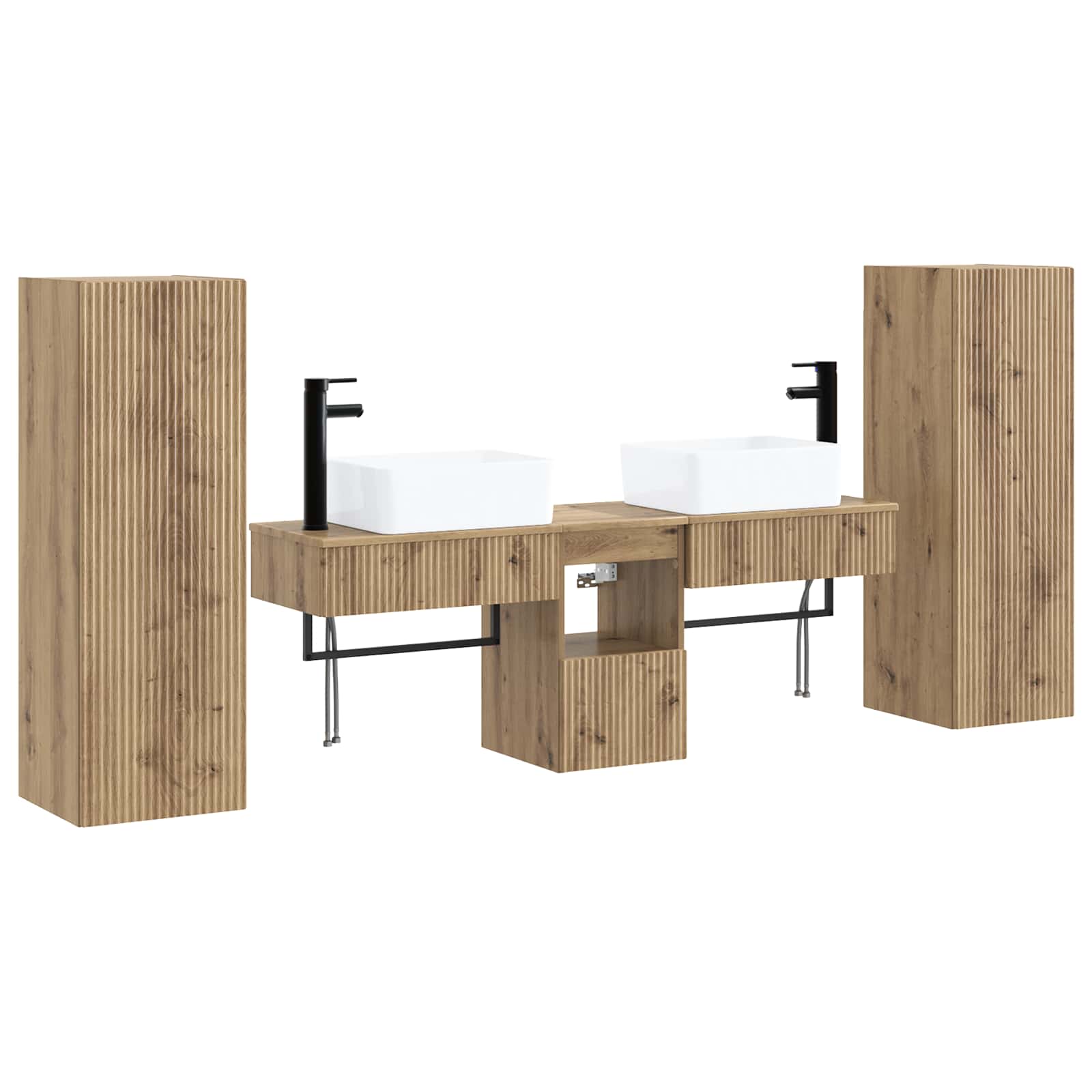 Maison Exclusive - Badezimmermöbel-set 5 Stk. Artisan-eiche 33 X
