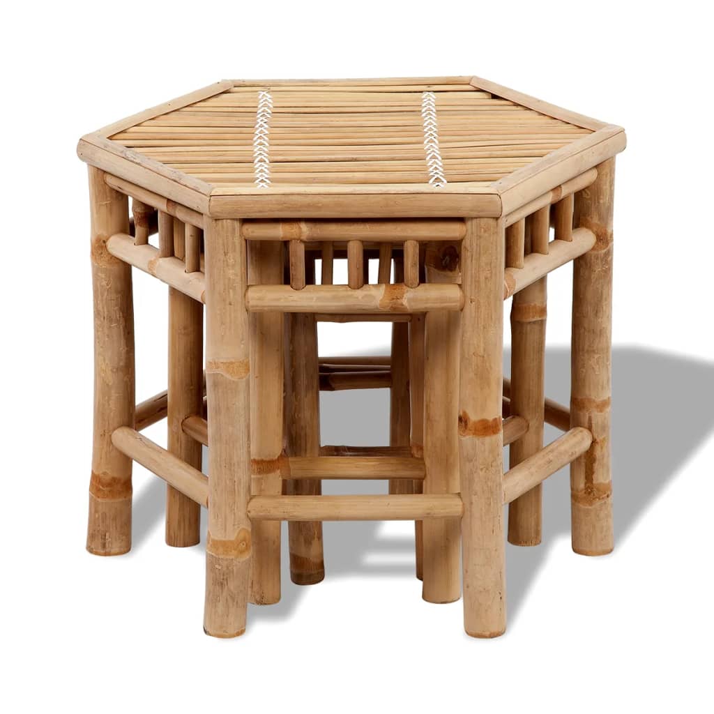 Maison Exclusive - Gartenhocker 3 Stk. Bambus