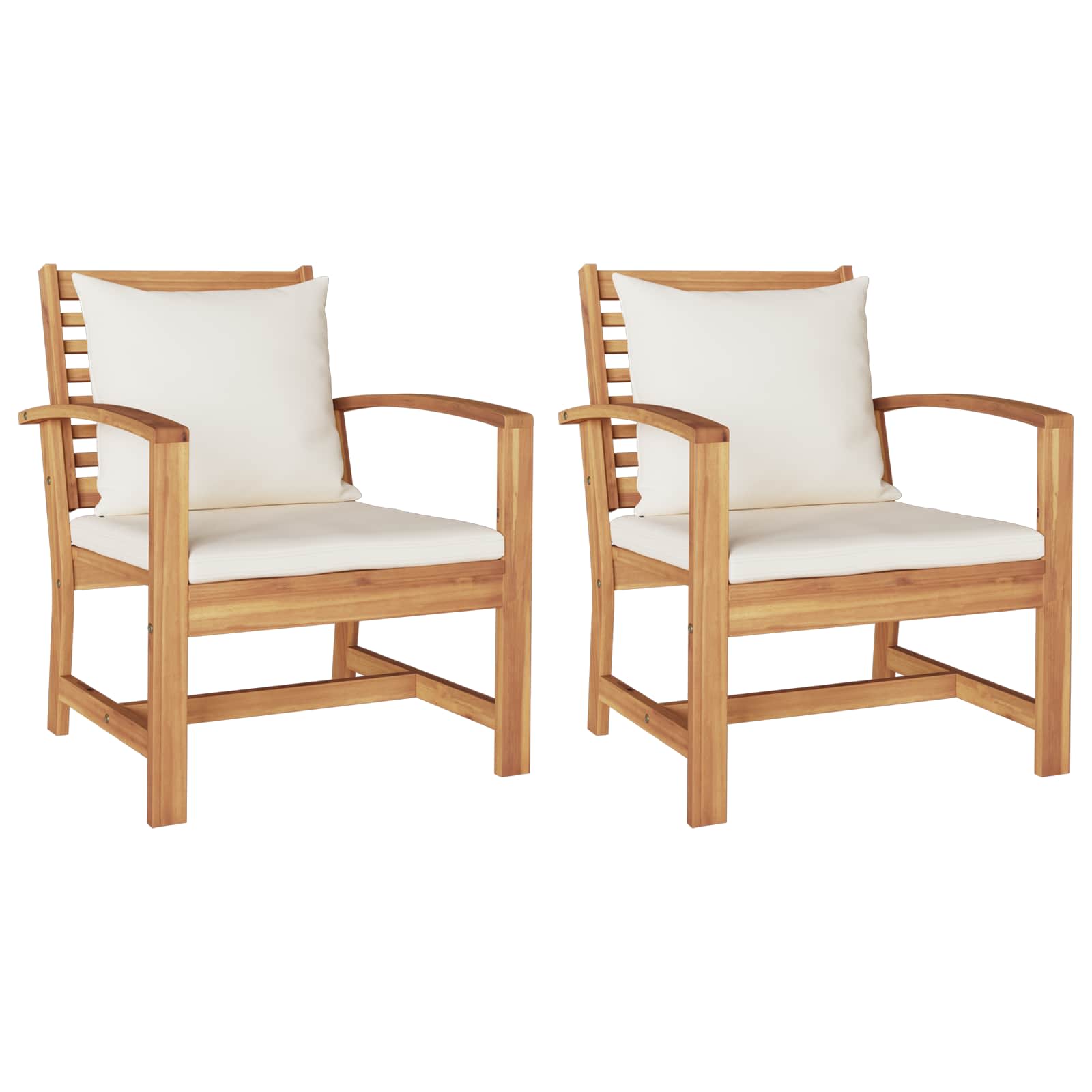 Maison Exclusive - Stuhl 2 Stück Braun Und Creme 65 X 60 X 76,5 C