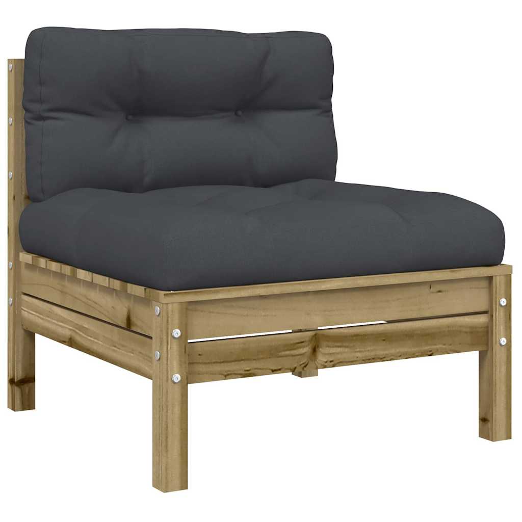 Maison Exclusive - Gartensofa Ohne Armlehnen Mit Kissen Kiefernho