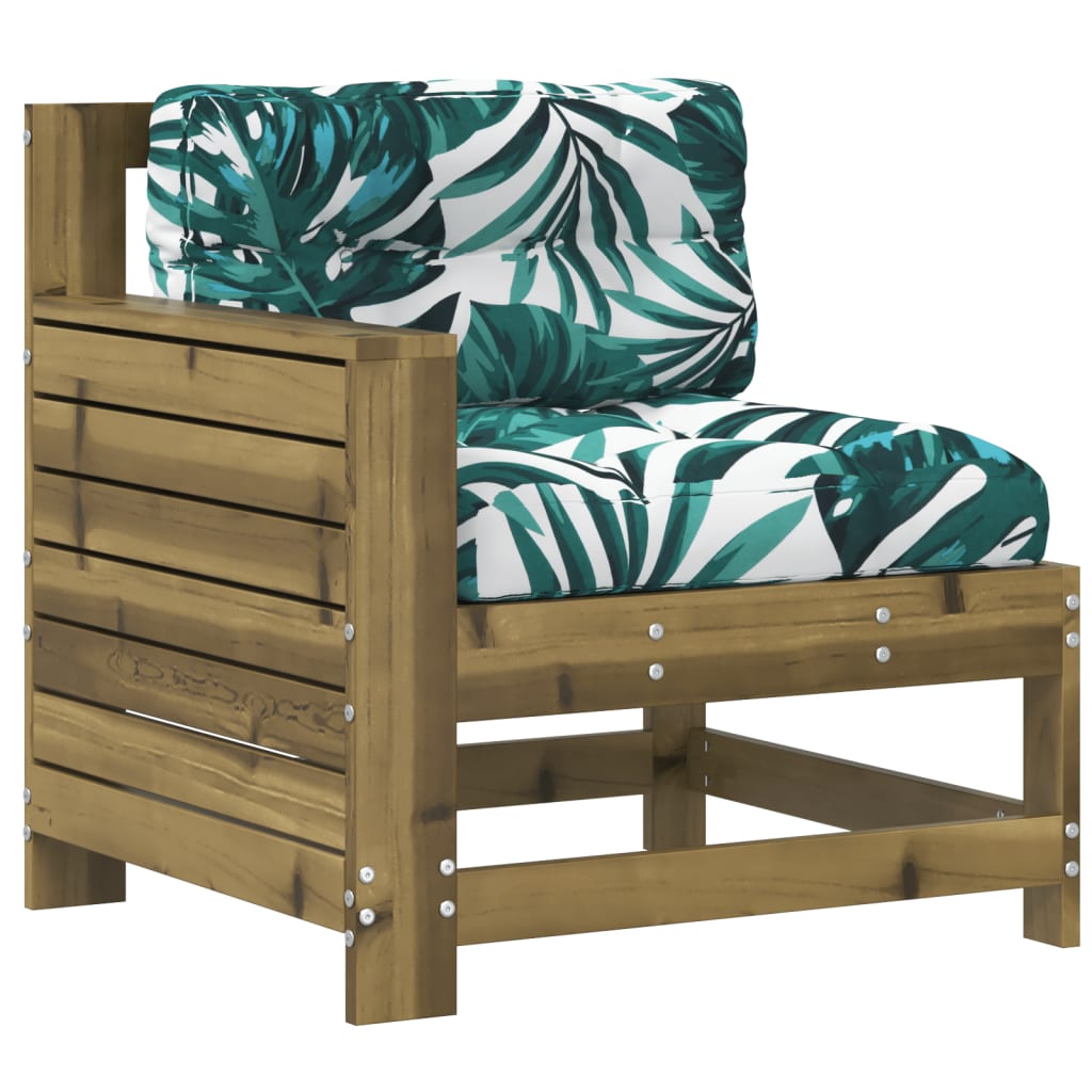 Maison Exclusive - Gartensofa Mit Armlehne Kissen Kiefernholz Imp