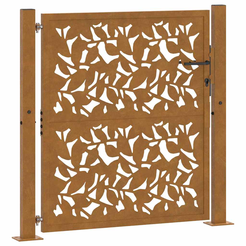 Maison Exclusive - Gartentor 100x100 Cm Wetterfester Stahl Blattd