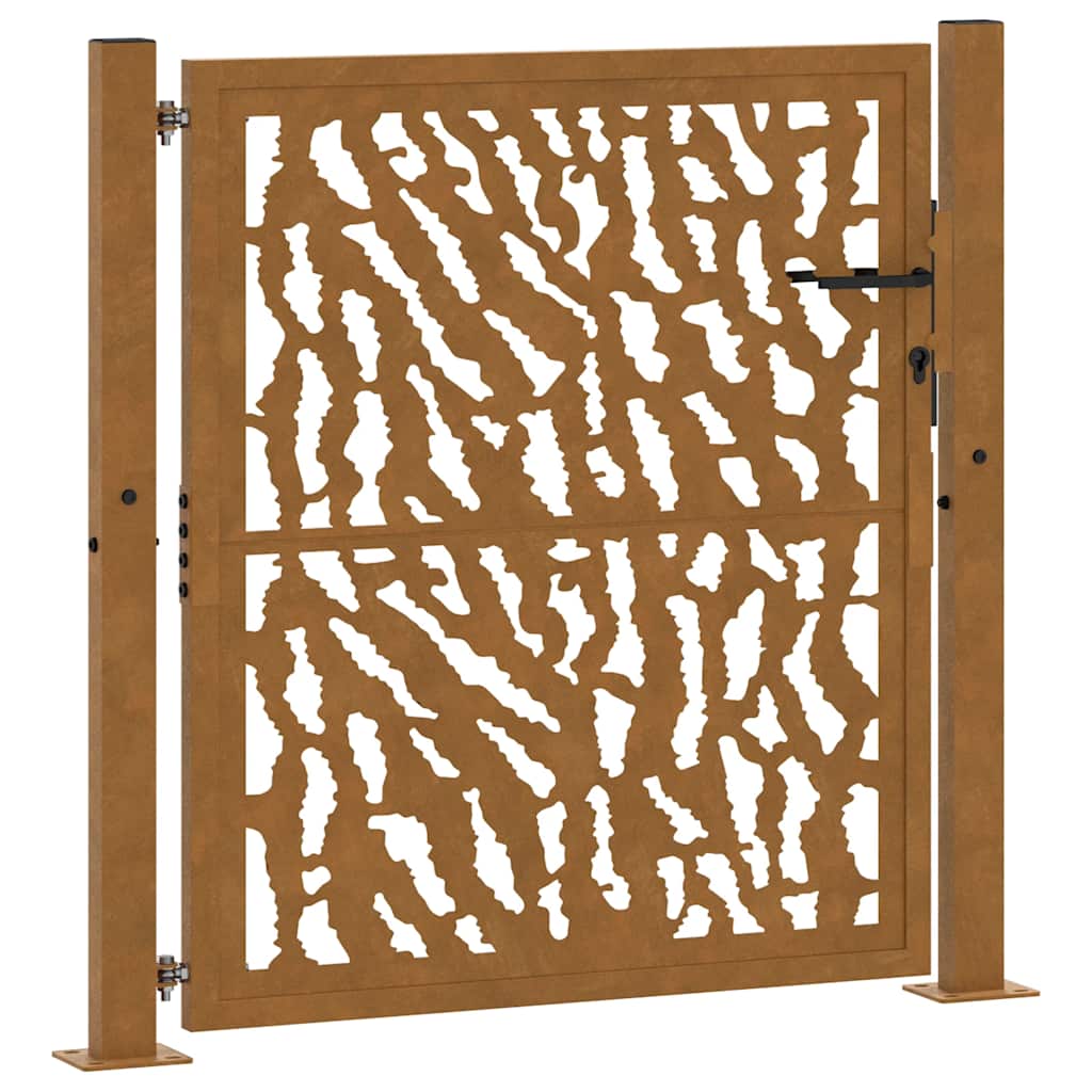 Maison Exclusive - Gartentor 100x100 Cm Verwitterungsstahl Trace-