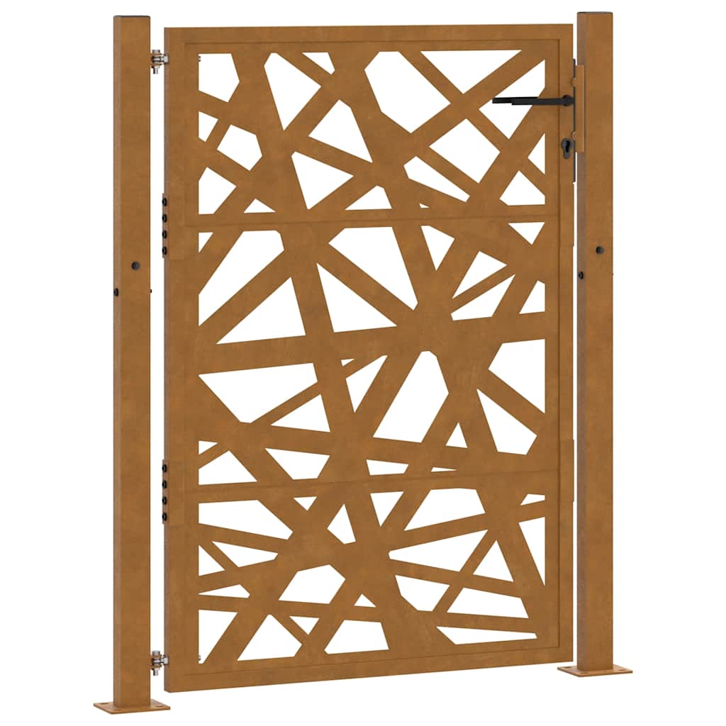 Maison Exclusive - Gartentor 100x125 Cm Cortenstahl Helles Design