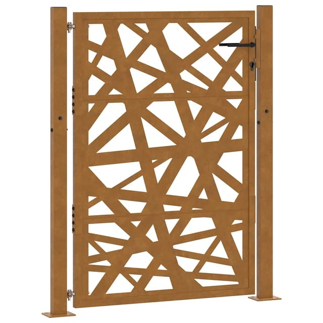 Maison Exclusive - Gartentor 100x125 Cm Cortenstahl Helles Design