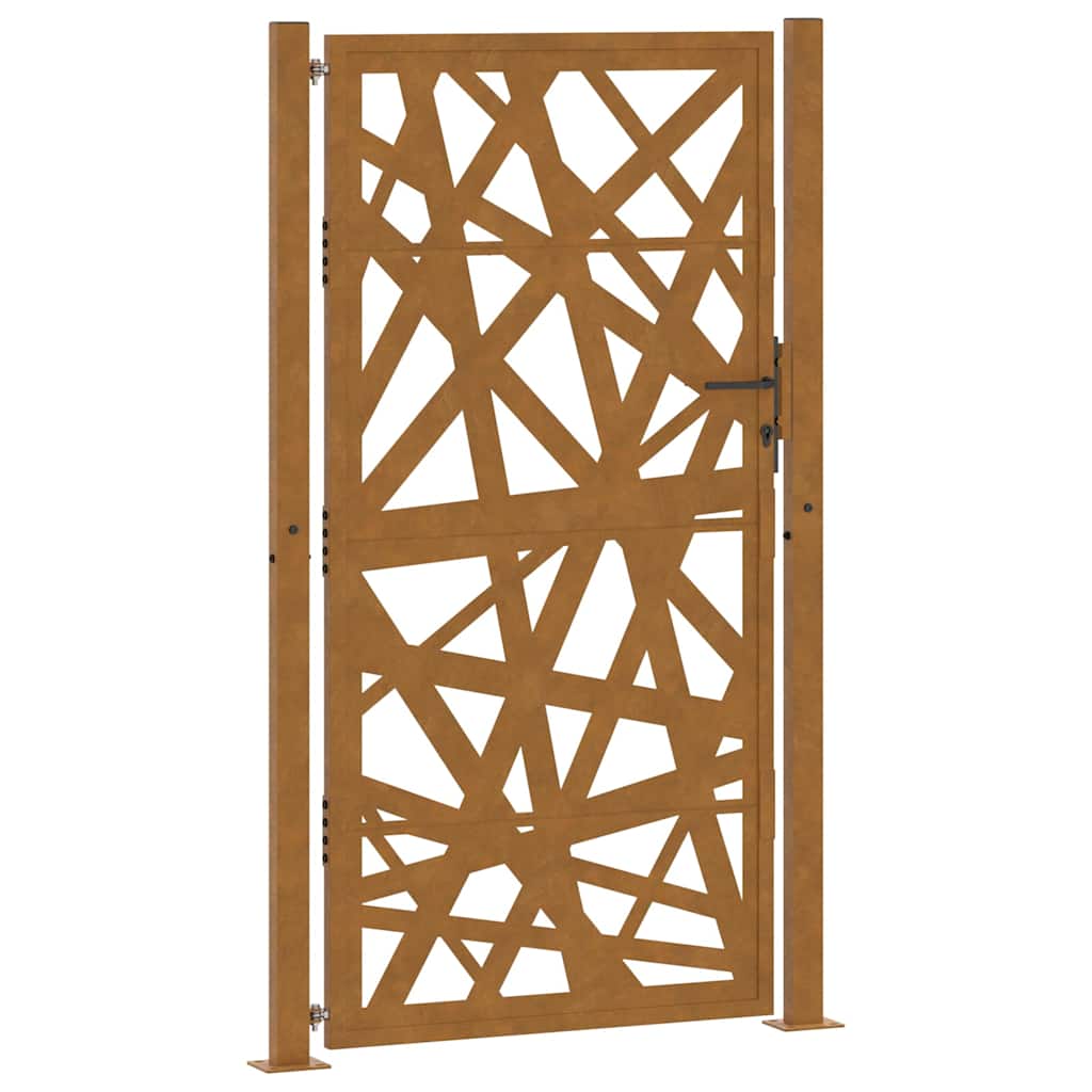 Maison Exclusive - Gartentor 100x200 Cm Cortenstahl Helles Design