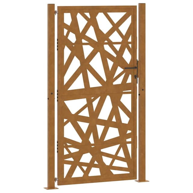 Maison Exclusive - Gartentor 100x200 Cm Cortenstahl Helles Design