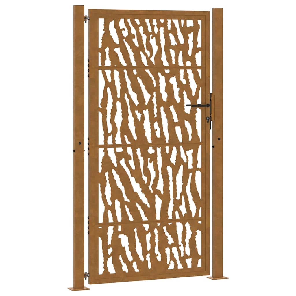 Maison Exclusive - Gartentor 100x200 Cm Verwitterungsstahl Trace-
