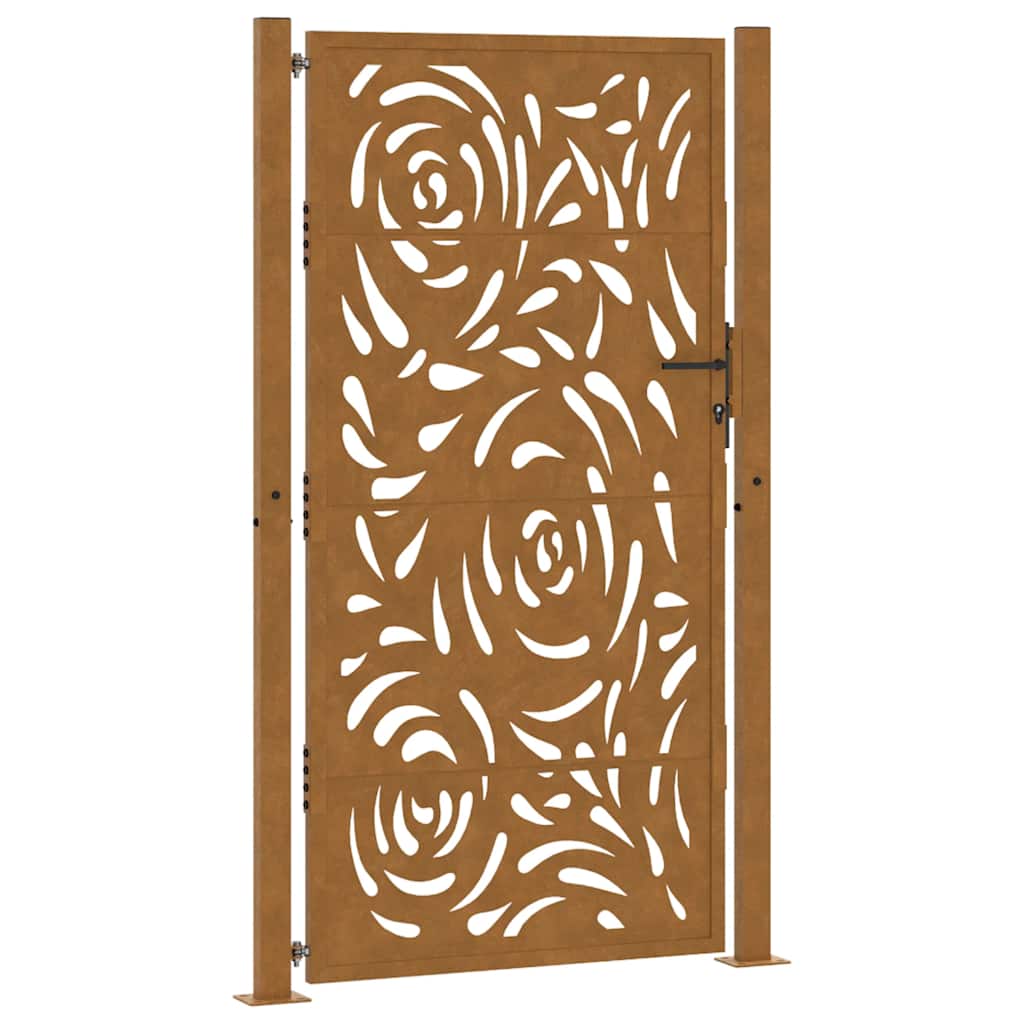 Maison Exclusive - Gartentor 100x200 Cm Verwitterungsstahl Flamme