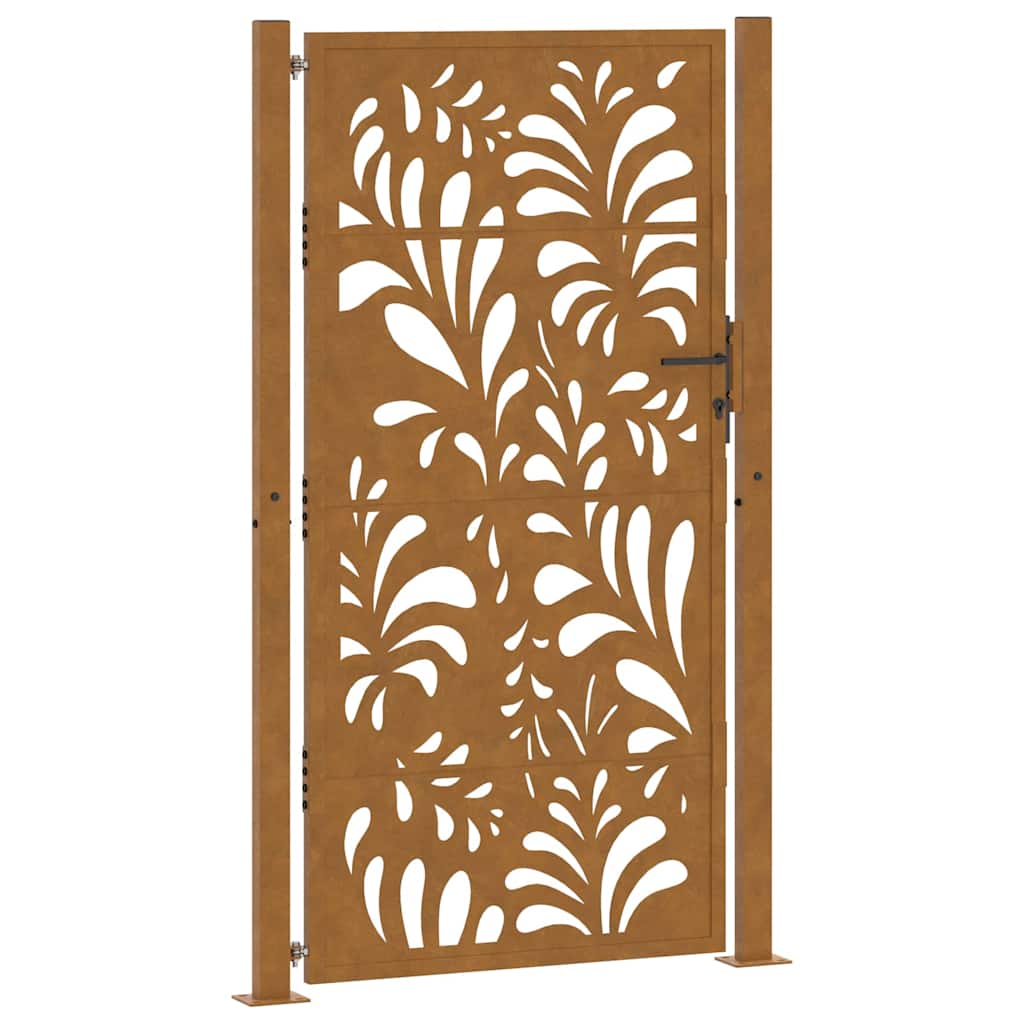 Maison Exclusive - Gartentor 100x200 Cm Verwitterungsstahl Wellen
