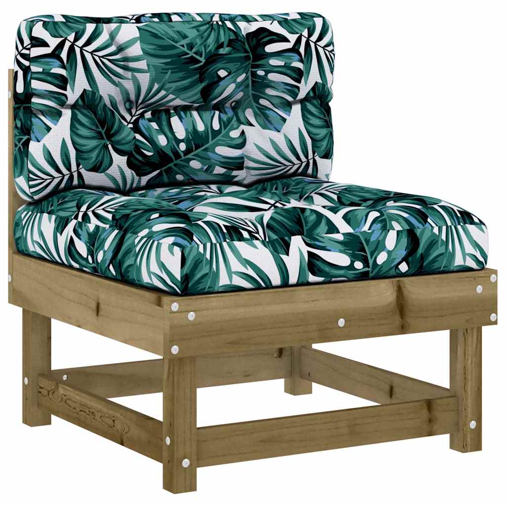 Maison Exclusive - Mittelsofa Mit Kissen Kiefernholz Imprägniert
