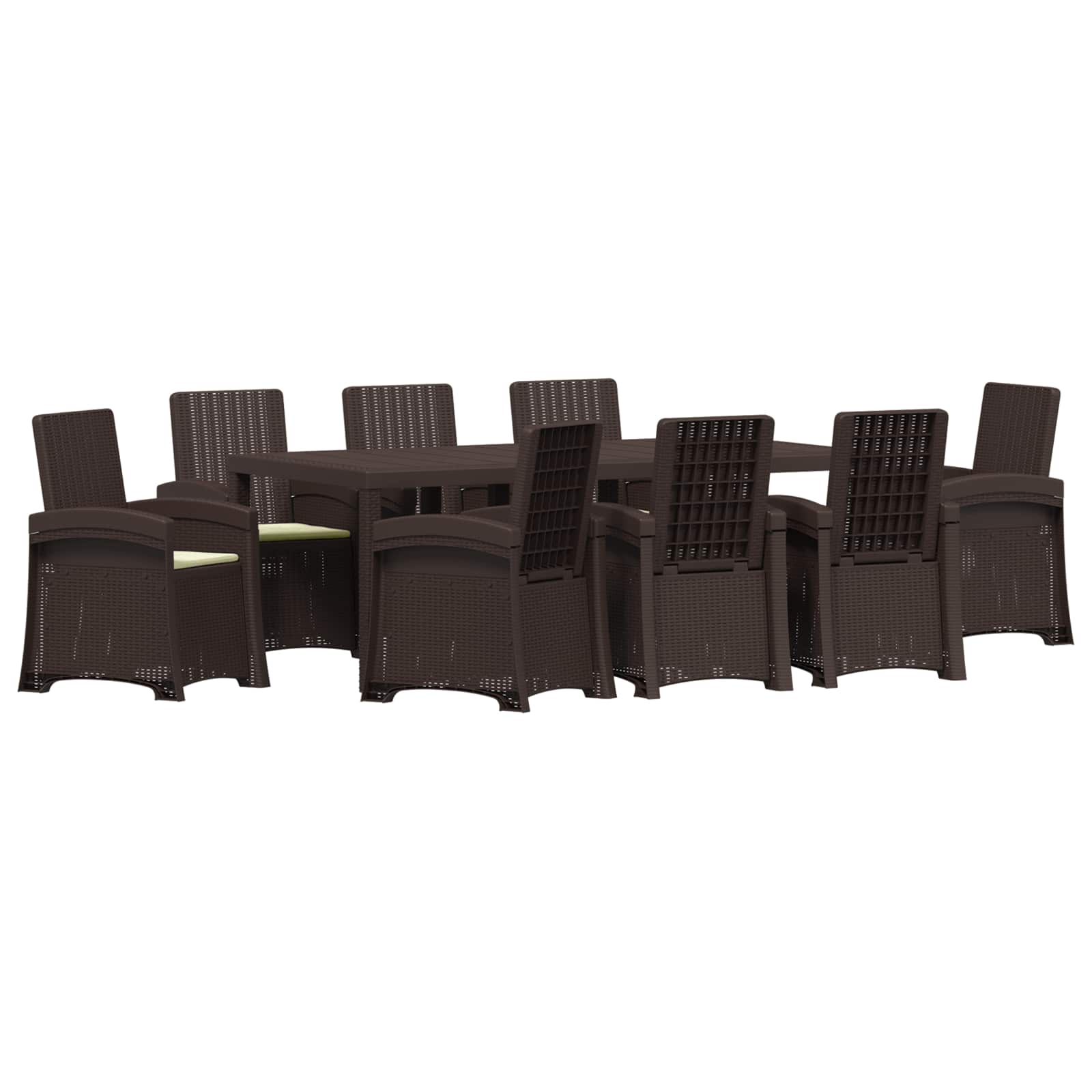 Maison Exclusive - Garten Essgruppe 9 Stk. Braun Und Creme Pp