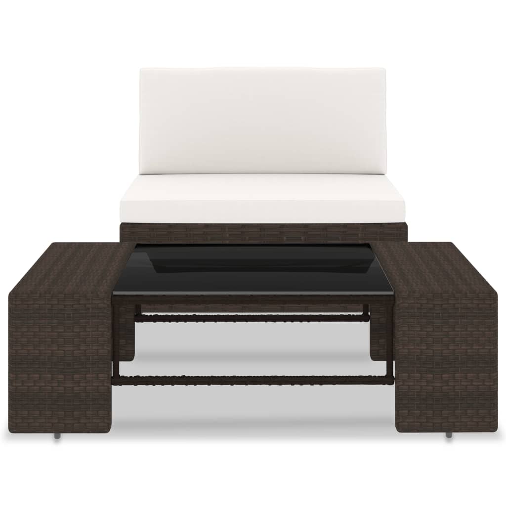 Maison Exclusive - 2-tlg. Garten-lounge-set Poly Rattan Braun