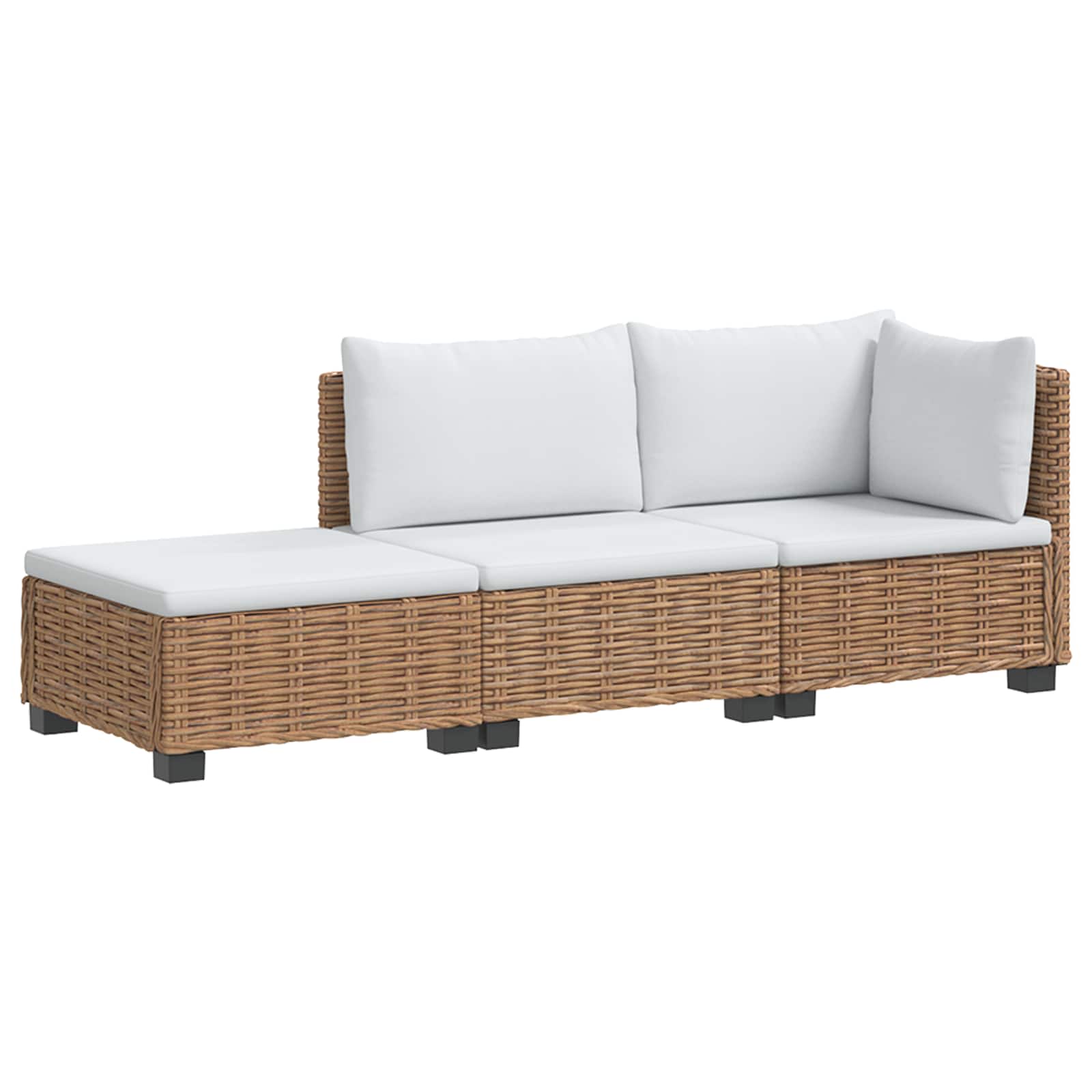 Maison Exclusive - 3 Stk. Rattan-lounge-set Mit Kissen Gendt Natu