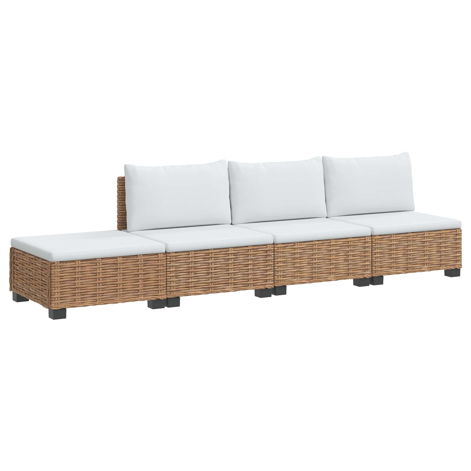 Maison Exclusive - 4 Stk. Rattan-lounge-set Mit Kissen Gendt Natu