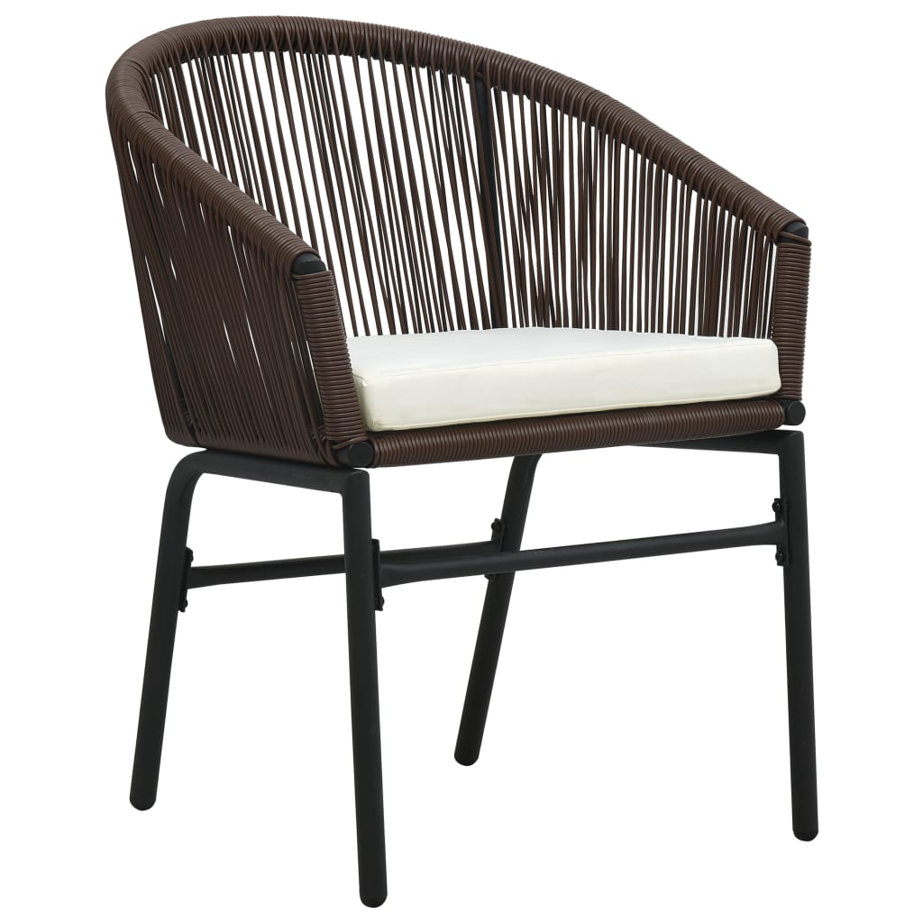 Maison Exclusive - Gartenstühle 2 Stk. Braun Pe-rattan