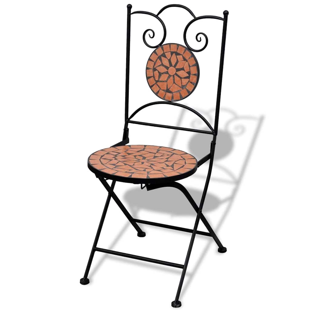 Maison Exclusive - Klappstühle, 2 Stück, Keramik, Terrakotta