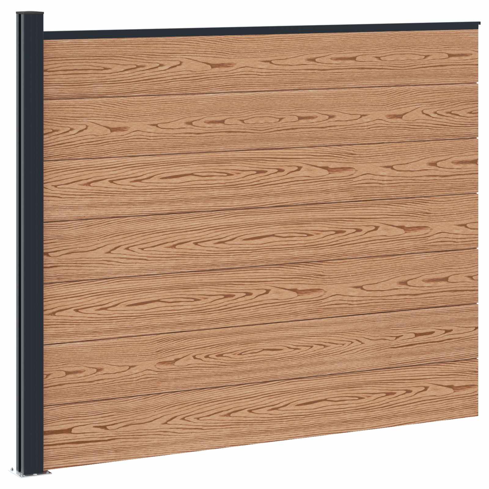 Maison Exclusive - Zaunelement Wpc Und Aluminium Braun