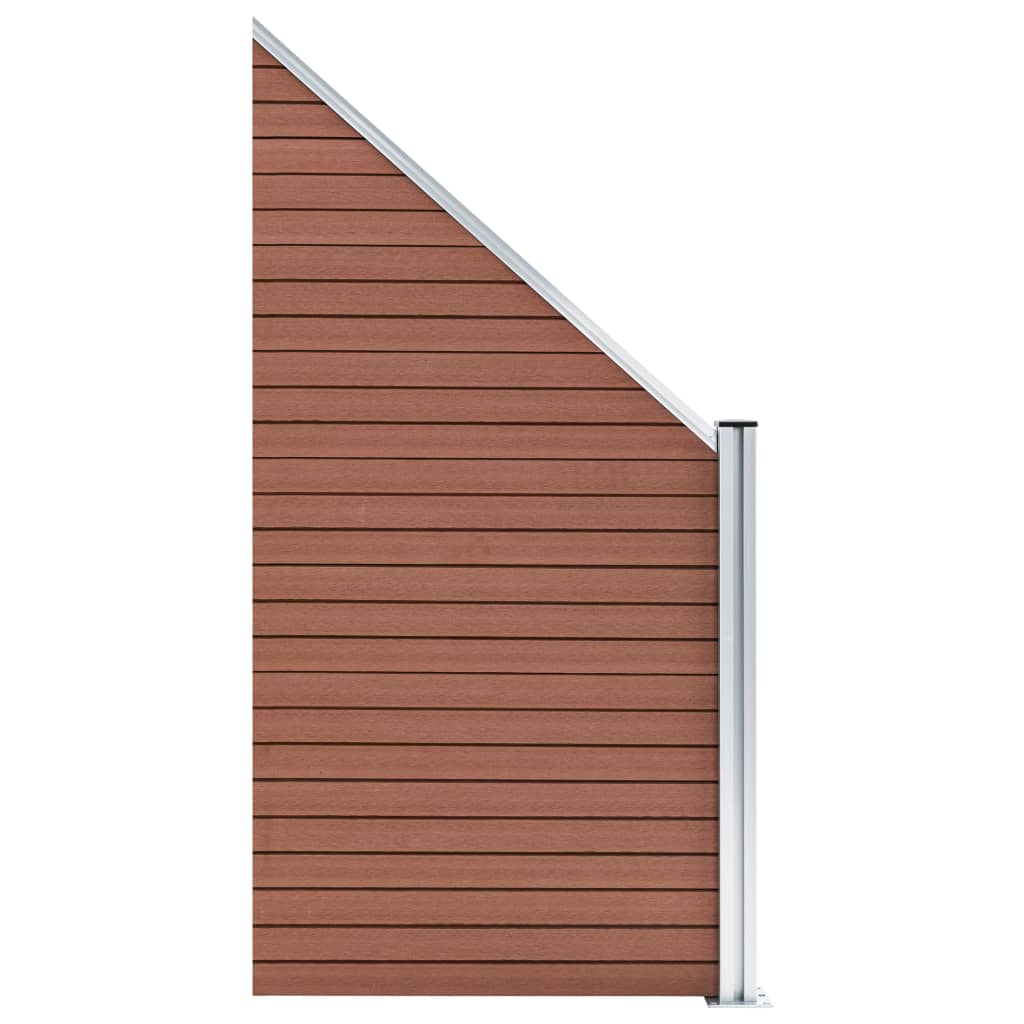 Maison Exclusive - Zaunelement Wpc 95x(105-180) Cm Braun