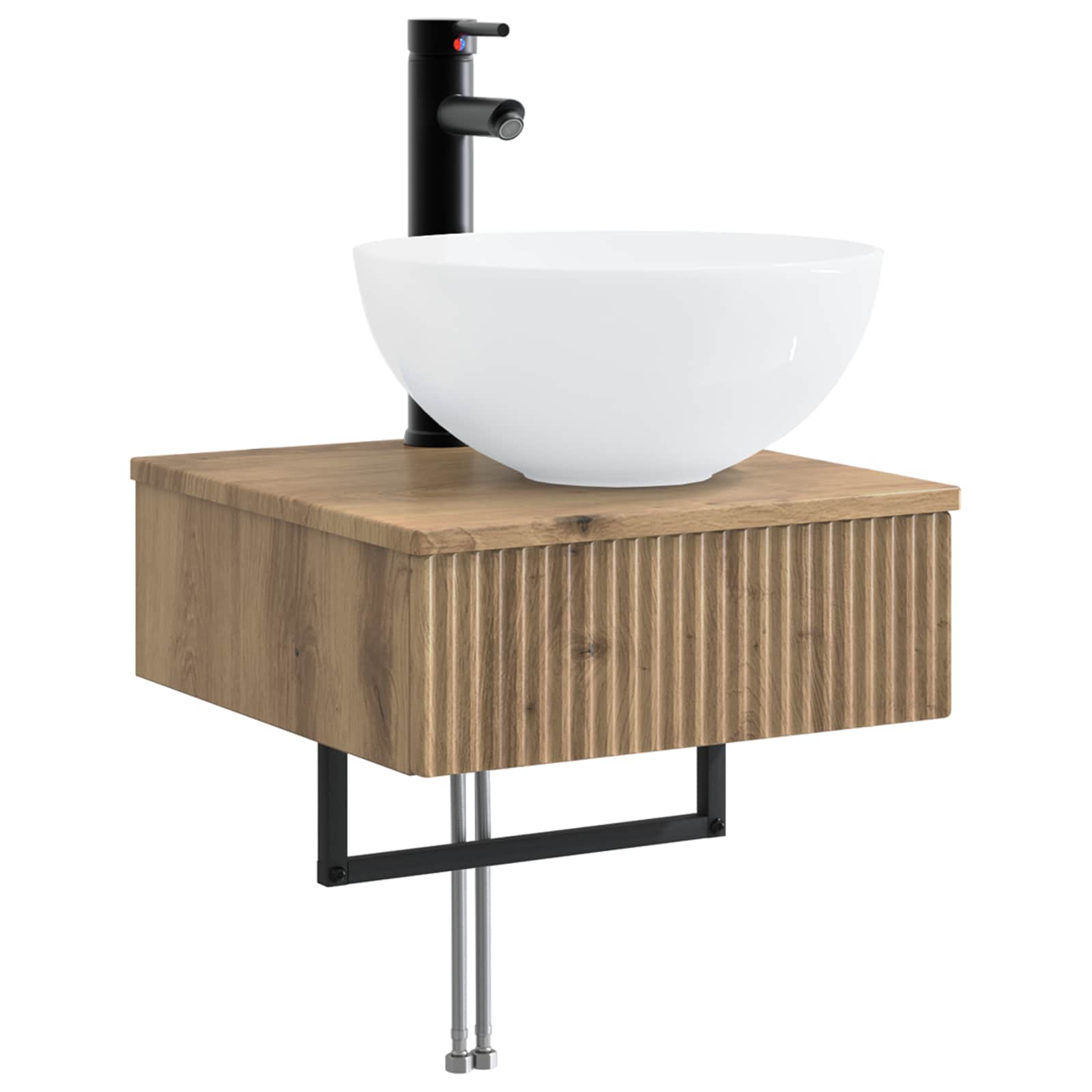 Maison Exclusive - Wandmontiertes Waschbecken Artisan-eiche 40 X
