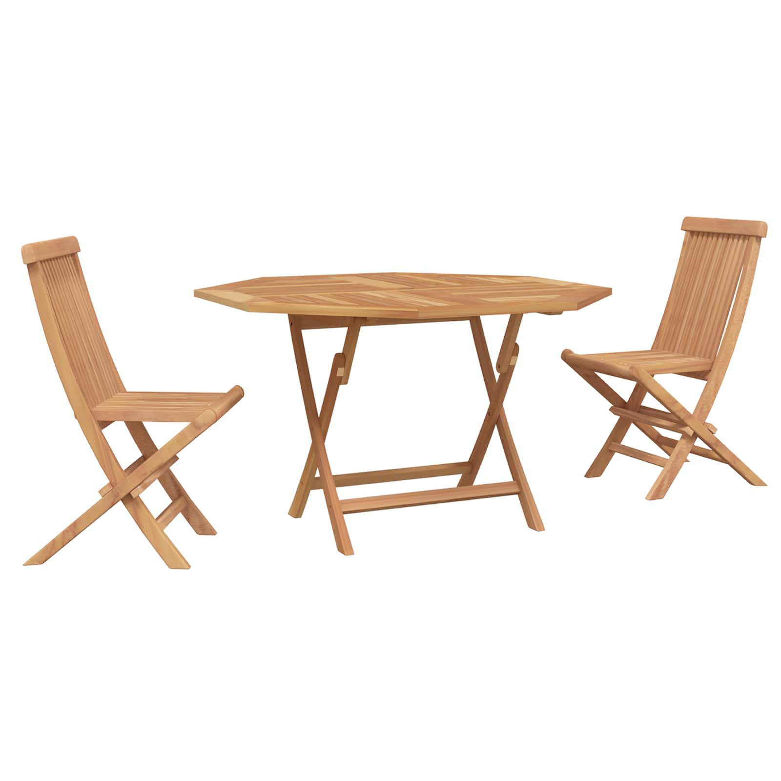 Maison Exclusive - Garten Bistro Set 3 Stk. Natur Massivholz Teak