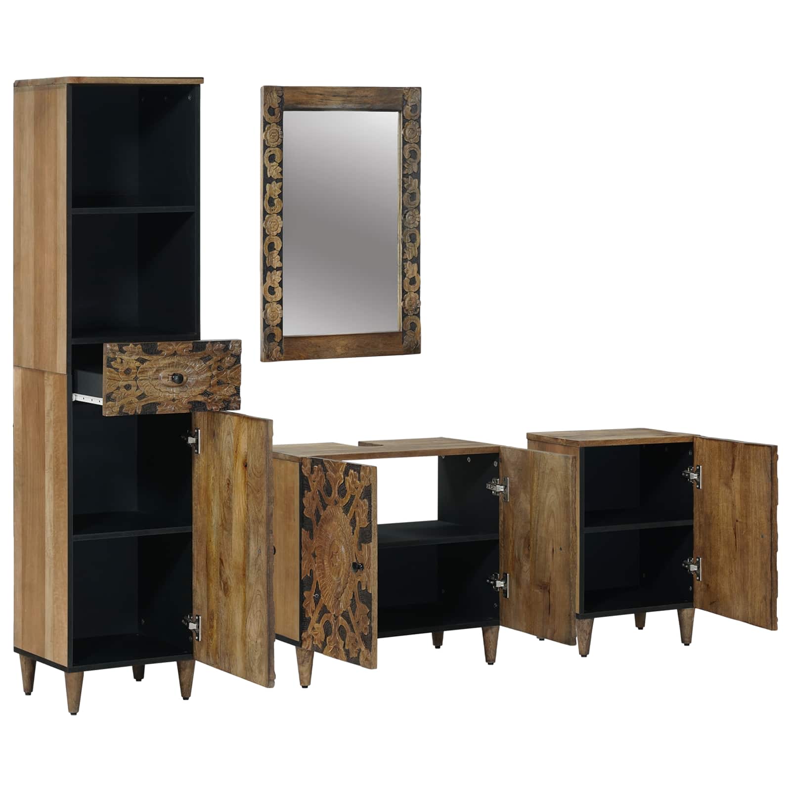 Maison Exclusive - Badezimmermöbel-set 4 Stk. Braun 62 X 33 X 58