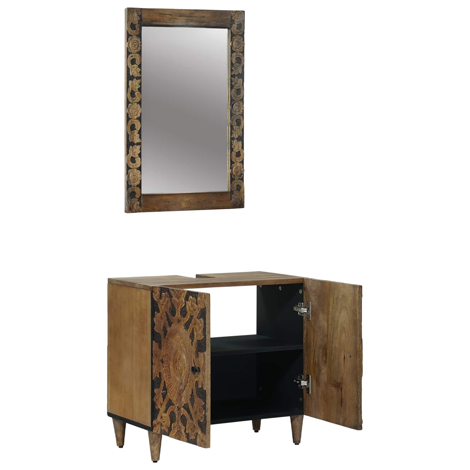 Maison Exclusive - Badezimmermöbel-set 2 Stk. Braun 62 X 33 X 58