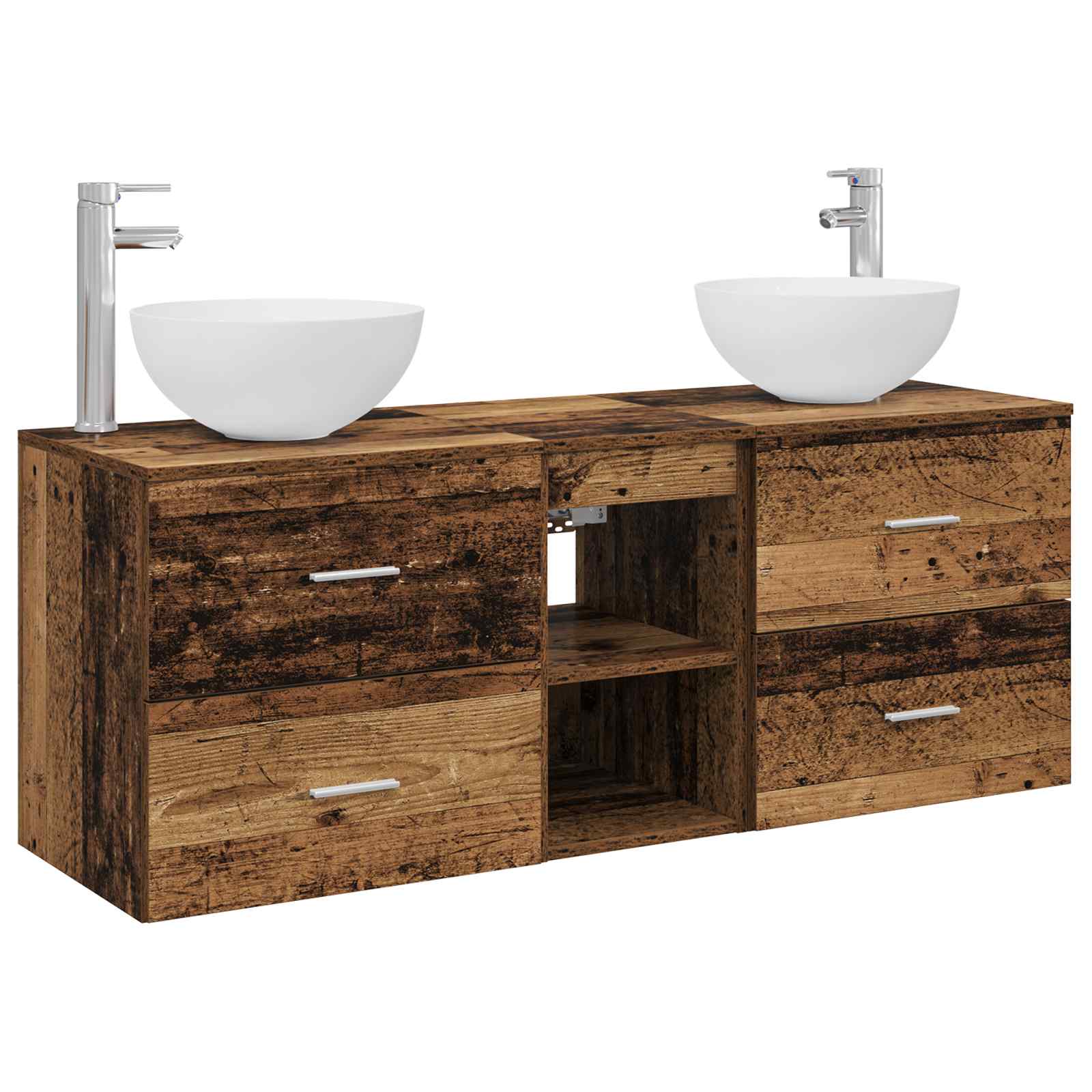 Maison Exclusive - Badezimmerschrank-set 3 Stk. Altholz 49,5 X 35