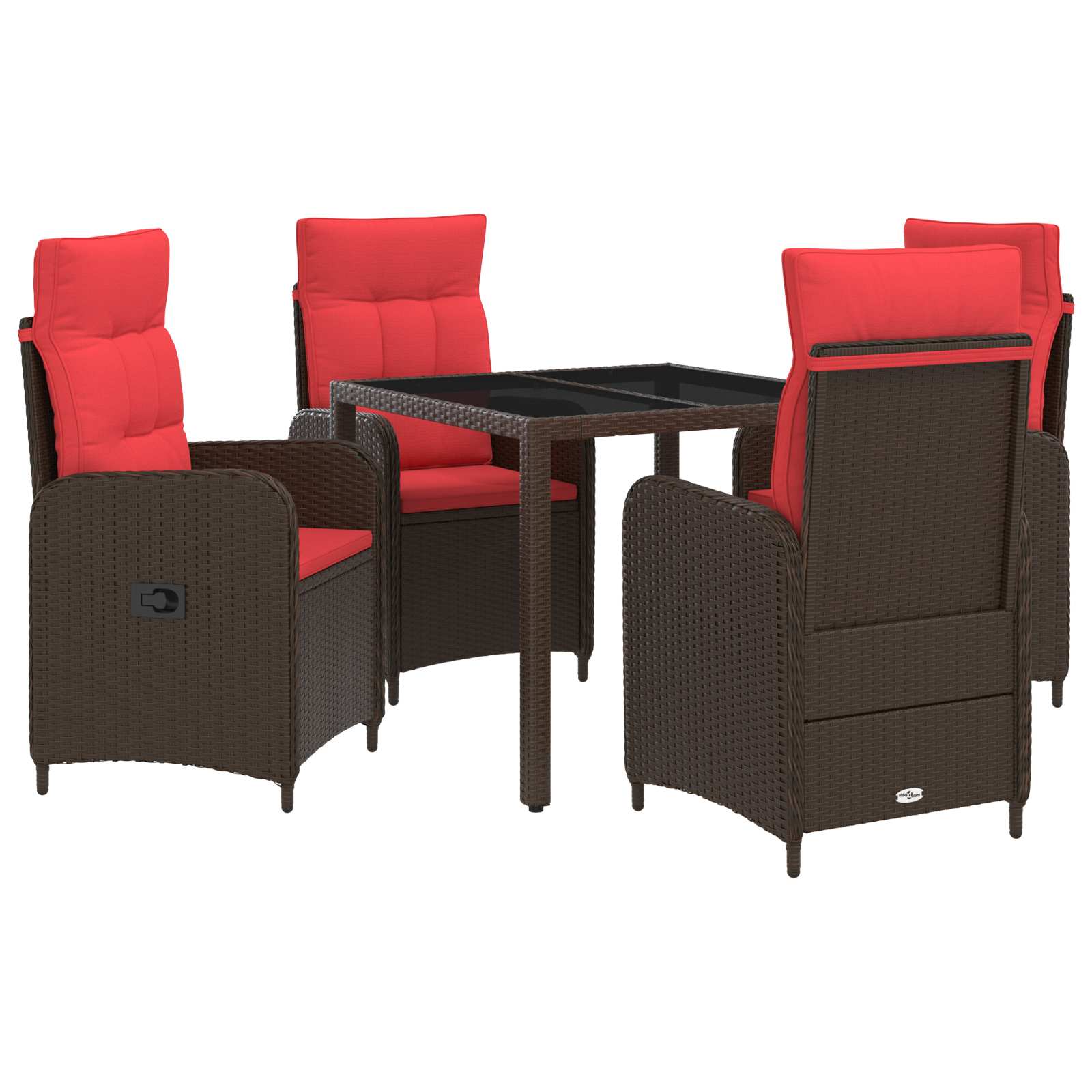 Maison Exclusive - Outdoortisch-set 5 Stk. Poly-rattan