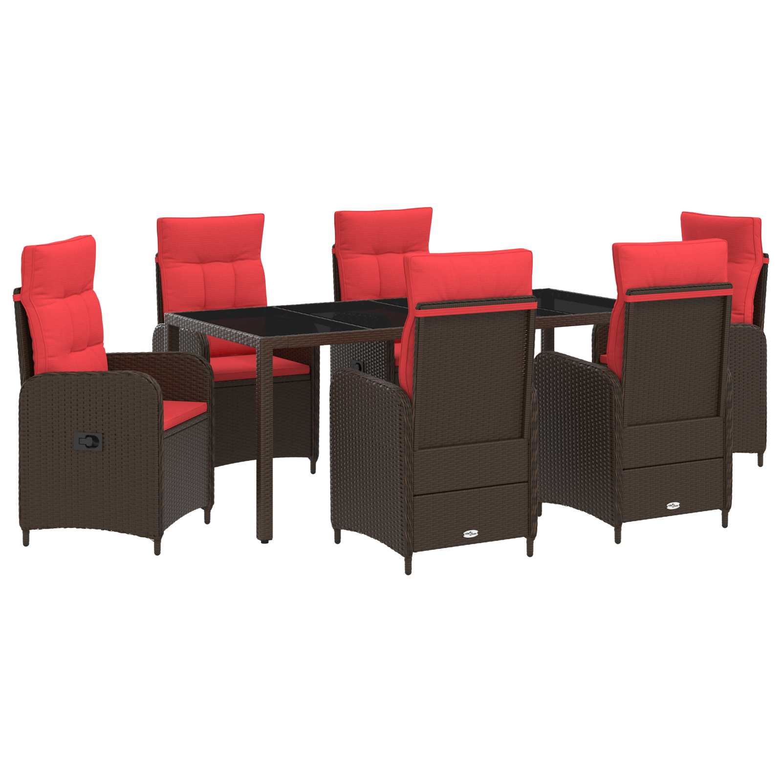 Maison Exclusive - Outdoortisch-set 7 Stk. Poly-rattan