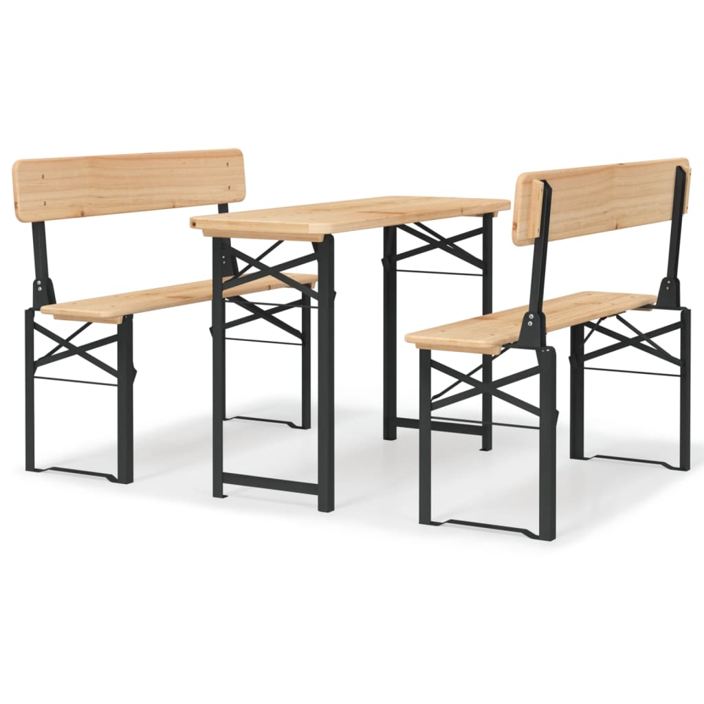 Maison Exclusive - 3-tlg. Biertisch-set Klappbar Massivholz Tanne