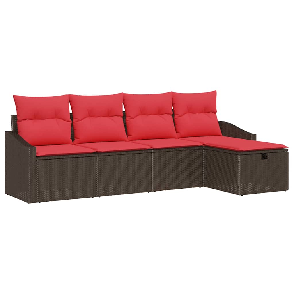 Maison Exclusive - Sofa Set Mit Kissen Mit Speicher Braun Poly-ra