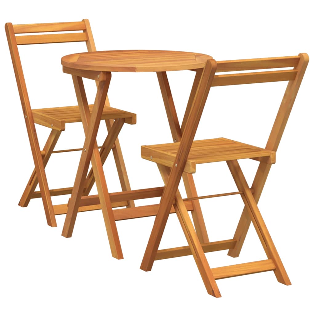 Maison Exclusive - Garten Essgruppe 3 Stk. Öl-natur Massivholz Ak