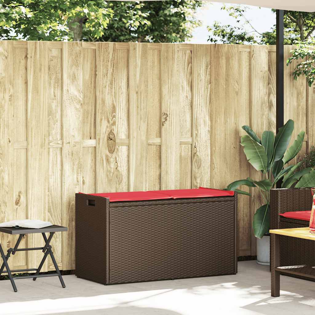 Maison Exclusive - Outdoor-sitzbank Mit Stauraum Und Kissen Braun