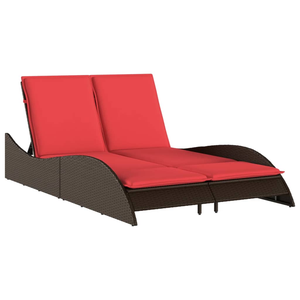 Maison Exclusive - Sonnenliege Mit Kissen Braun 114x205x73 Cm Pol