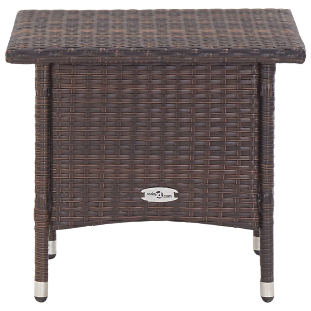 Maison Exclusive - Beistelltisch Braun 50x50x47 Cm Poly Rattan