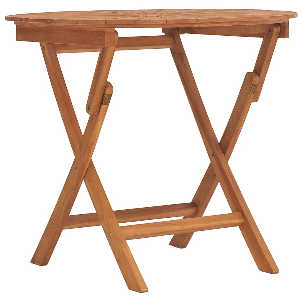 Maison Exclusive - Gartentisch Klappbar Ø 85x75 Cm Massivholz Tea
