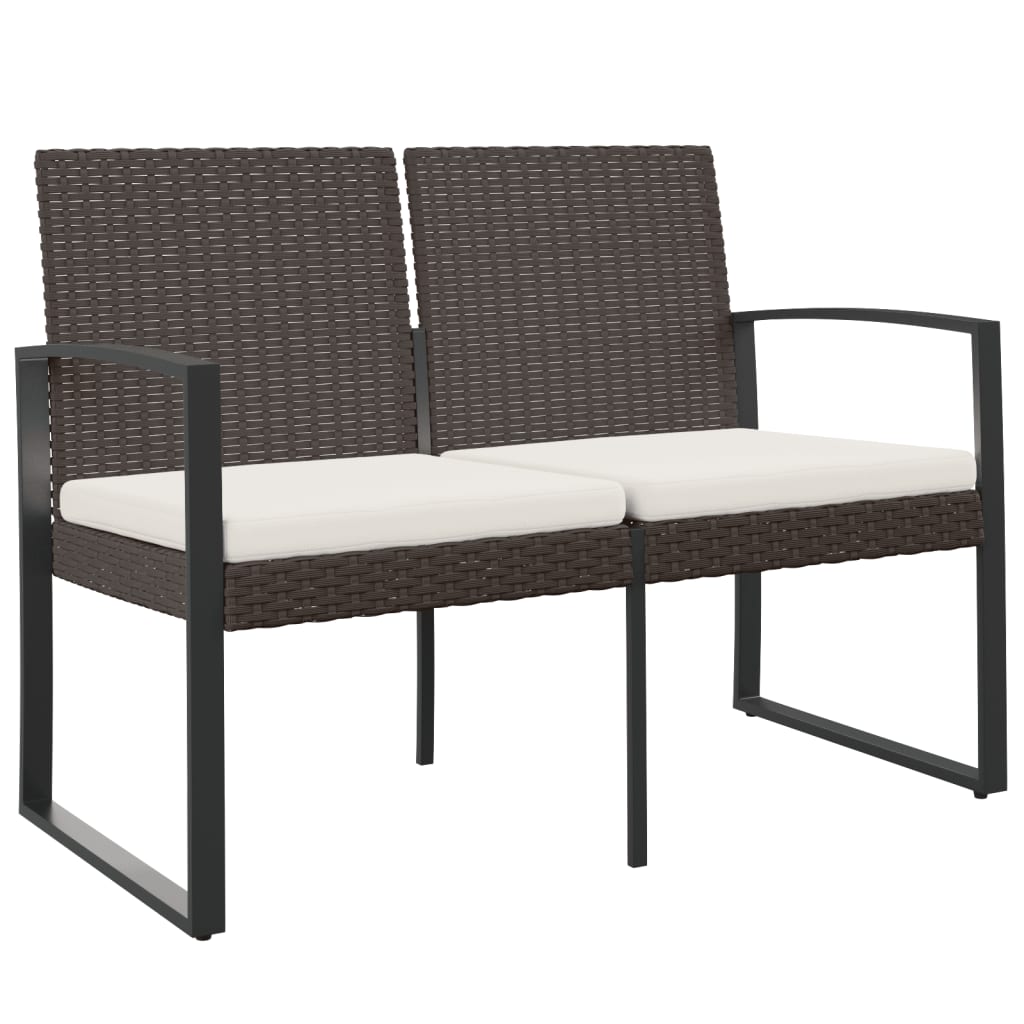 Maison Exclusive - Gartenbank 2-sitzer Mit Kissen Braun Pp-rattan