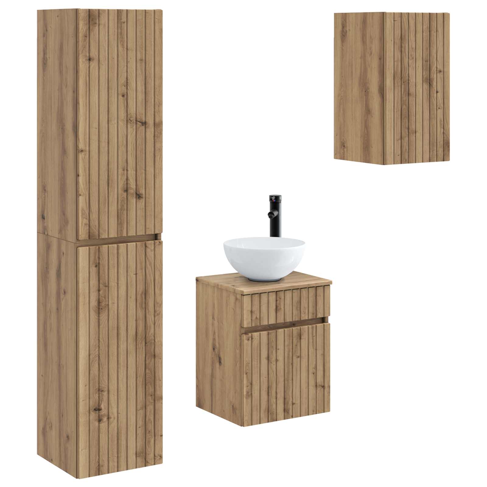 Maison Exclusive - Badezimmermöbel-set 3 Stk. Artisan-eiche 33 X