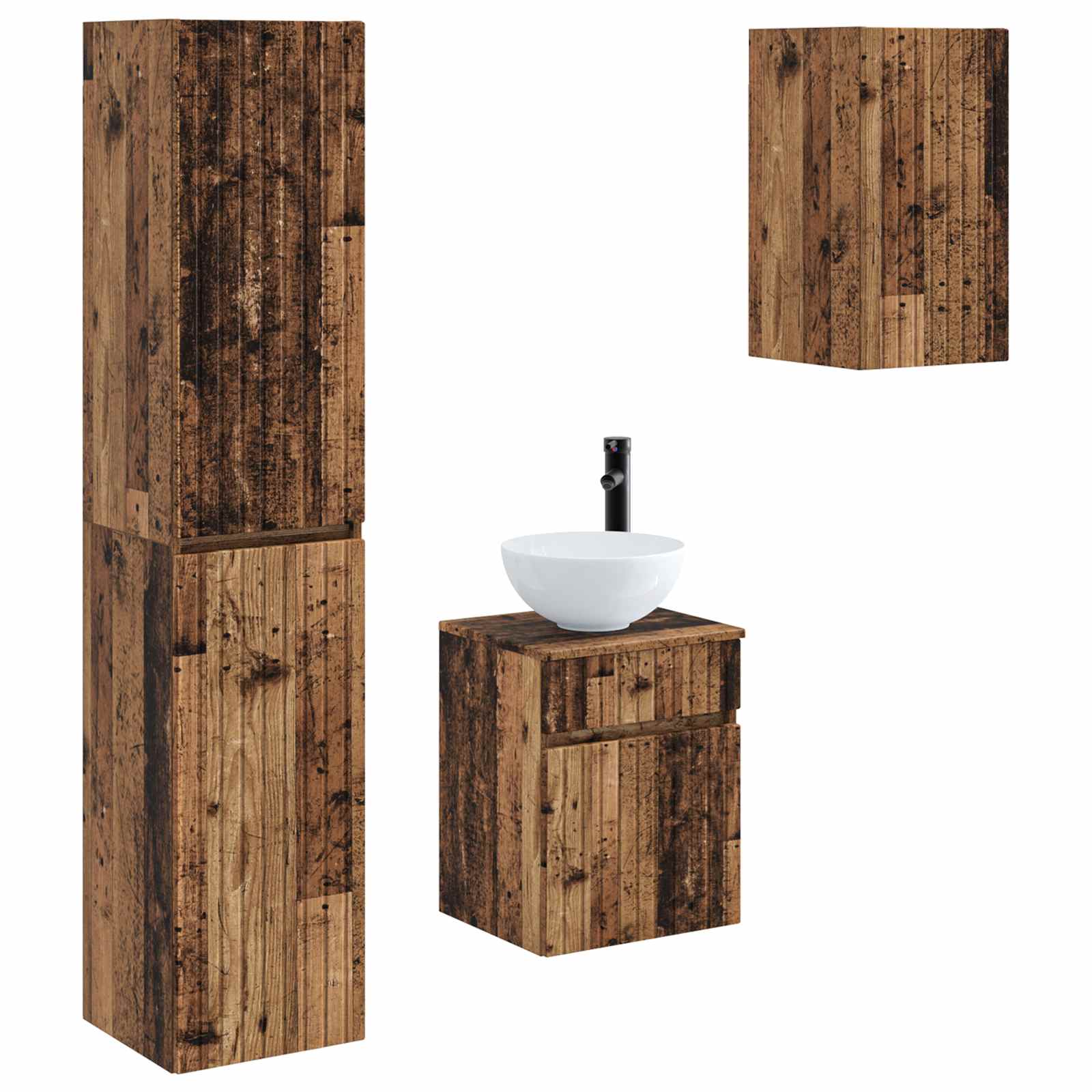 Maison Exclusive - Badezimmermöbel-set 3 Stk. Altholz 33 X 34,5 X