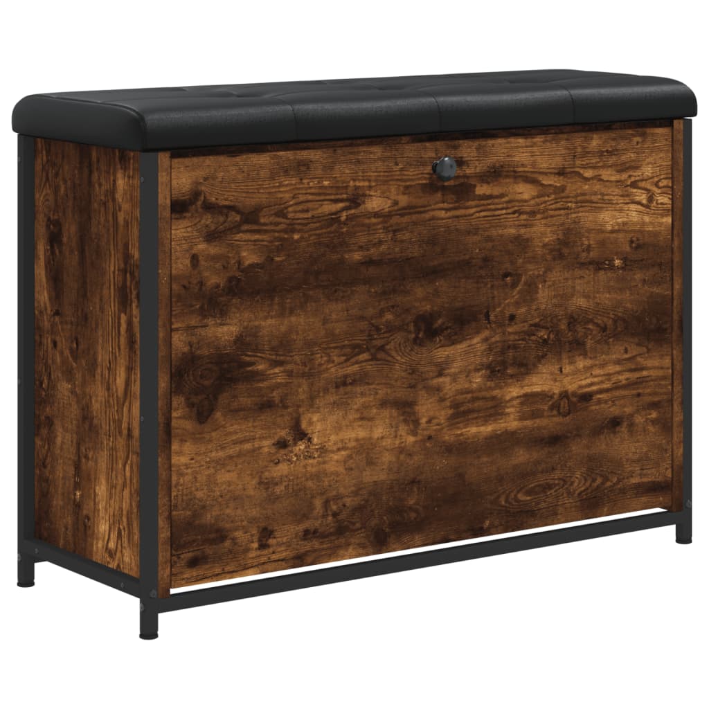 Maison Exclusive - Schuhbank Mit Klappe Räuchereiche 82x32x56 Cm