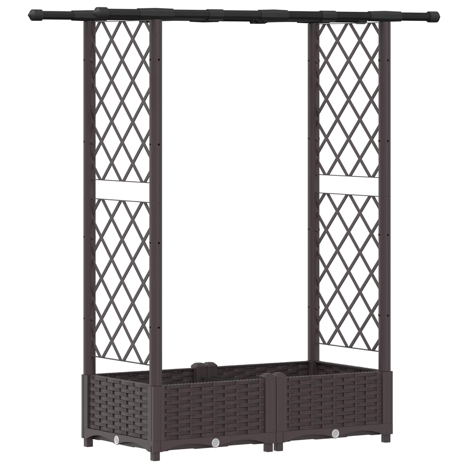 Maison Exclusive - Hochbeet Mit Rankgitter Und Dach Braun 122,5 X