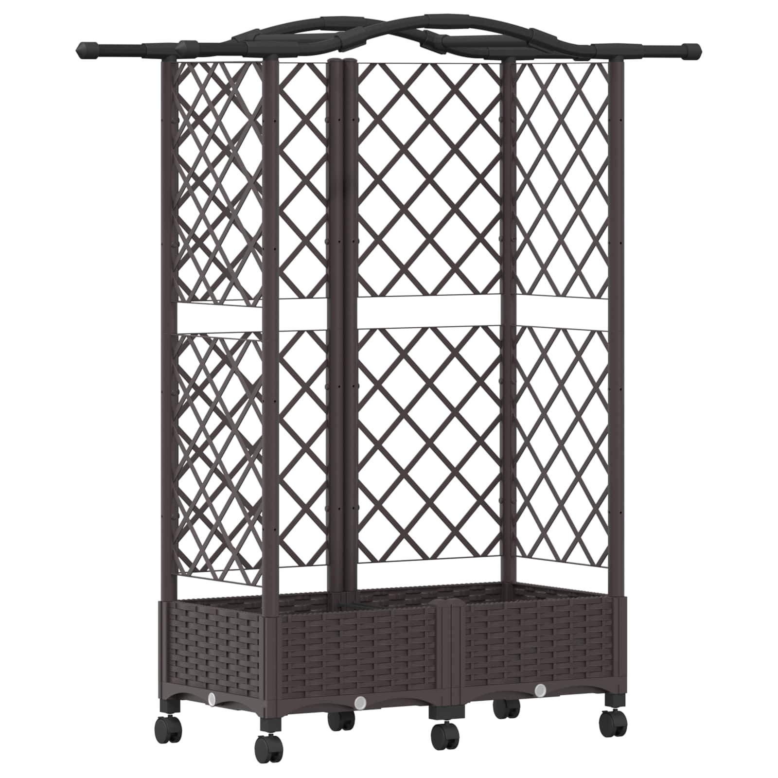 Maison Exclusive - Hochbeet Mit Rankgitter Und Dach Braun 124 X 4